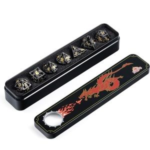 NWOT DNDND Hollow Metal dice set in Black Dragon